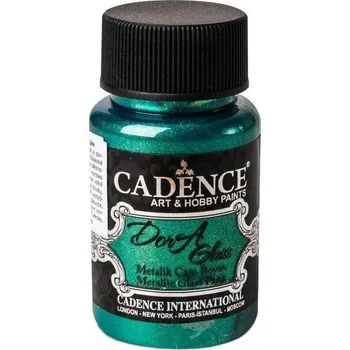 Metalická barva na sklo Cadence Dora Glass, 50 ml - emerald green, smaragdová zelená
