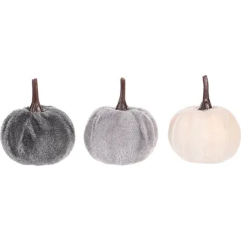 Dýně potažená látkou mix šedá, plast, 24 ks, pr. 4 cm