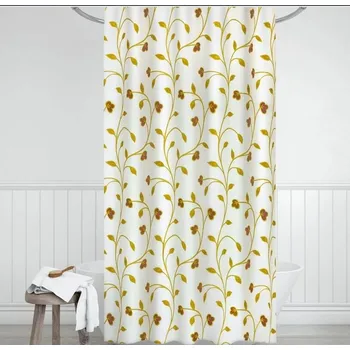 Sprchový závěs Brotex Béžové rostliny 180 x 200 cm závěs