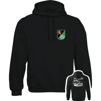 Pánská mikina Mikina s kapucí 143. zásobovací prapor (Lipník nad Bečvou) - T815 8x8 - černá