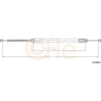 Autodíl Tažné lanko, parkovací brzda COFLE 10.6683