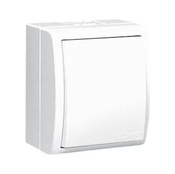 vypínač Simon AQW6L/X/11 Schodišťový spínač s podsvětlením bílá 10AX