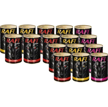 Krmivo pro psa Rafi Classic MIX CHUTÍ v omáčce 16x1240g