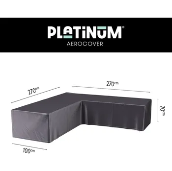 Krycí plachta Platinum 270/270x100x70 cm- ochranný kryt na zahradní rohovou sedačku AeroCover 7942