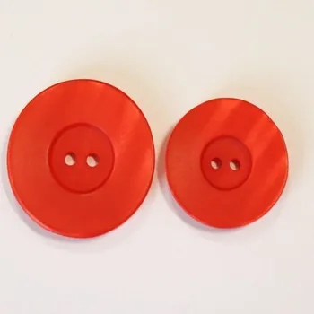 Knoflík knoflik KABÁT ČERVENÝ VELKÝ 773754/54/3 - Červená, 28mm