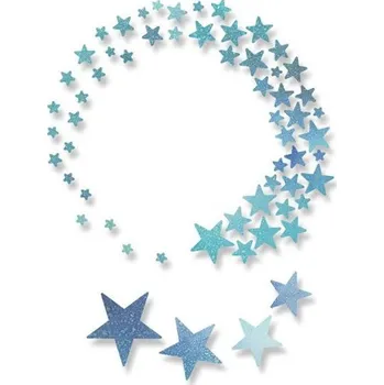 Výtvarná sada SIZZIX Thinlits vyřezávací kovové šablony - hvězdy 5 ks
