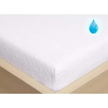 Prostěradlo Nepropustné froté prostěradlo s napínací gumou - bílé 180x200