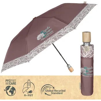 Deštník PERLETTI GREEN Dámský skládací deštník / cihlová červená, 19116