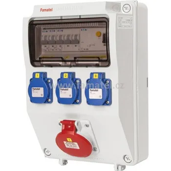 Rozvaděč Famatel v205 - ZSF30100000.1 /3958 Zás.skříň IP44 jištěná s chráničem 40/4/003