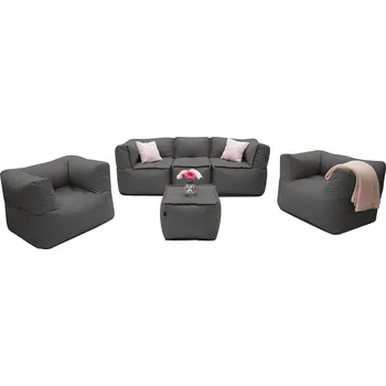 Zahradní sestava Textilní modulová sestava MODULTEX pro 5 osob (šedo-hnědá)