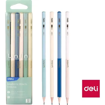 Tužka HB bez gumy šestihranná DELI EC031-HB mix