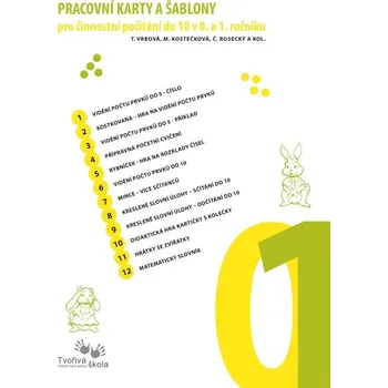 Pracovní karty a šablony pro činnostní počítání do 10 v 0. a 1. ročníku