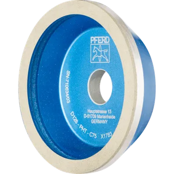 Brusný kotouč Pferd 68613081 | Diamantový brusný kotouč s pojivem z umělé pryskyřice Tvar 11A2/60° 100 x 8 x 2 x 20 mm, D 126, PHT