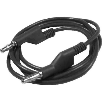 Síťový kabel Propojovací kabel 1mm2/ 2m s banánky černý