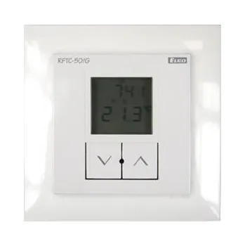 Termostat ELKO EP RFTC-50/G /ledová Digitální RF regulátor teploty, polosestava - bílá) RFTC-50-G-GE
