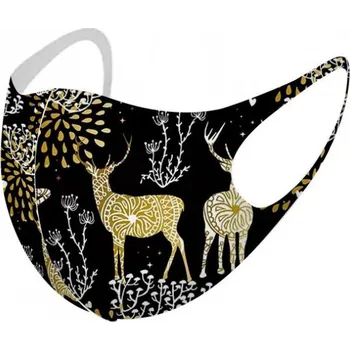 rouška Neoprenová rouška pro dospělé CHRISTMAS Gold