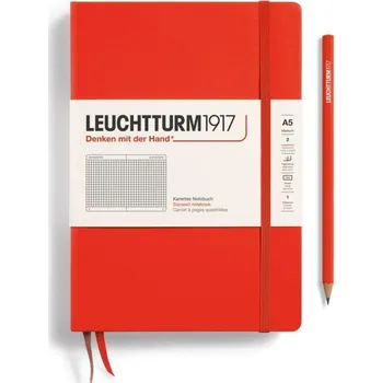 Blok Leuchtturm1917 Zápisník Lobster Medium A5 čtverečkovaný