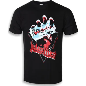 Pánské oblečení Tričko metal pánské Judas Priest - British Steel Hand Triangle - ROCK OFF - JPTEE18MB - XL