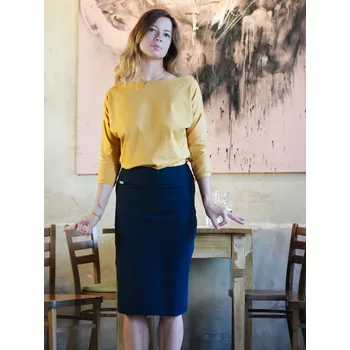 Dámská sukně Pouzdrová sukně černá prodloužená Velikost: L