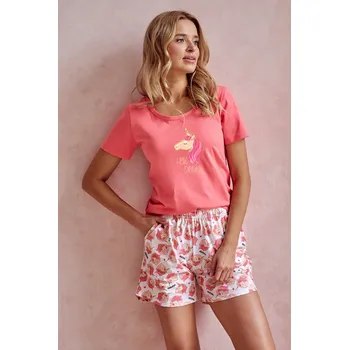 Pánské pyžamo 3112 DÁMSKÉ PYŽAMO MILA S-XL korál XL