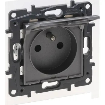 Elektrická zásuvka Zásuvka IP44 Niloé Step ocelová Legrand 863436