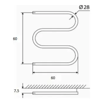Sušák na prádlo Sušák na ručníky Elonika EŽ460S, 60 x 60 cm