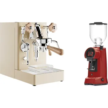 Kávovar Lelit Mara PL62X V2, gold + Eureka Helios 75, ferrari red