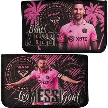 Penál Penál školní 1-patrový 2 chlopně Messi Miami Barva: raspberry rose