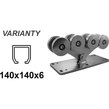 příslušenství k bráně CAIS Vozík pro C-profil 140x140x6mm, 8 rolí SPEED L