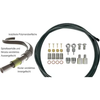 Brzda na kolo Hadička hydraulických brzd XLC BS-V09 Niro 2500mm