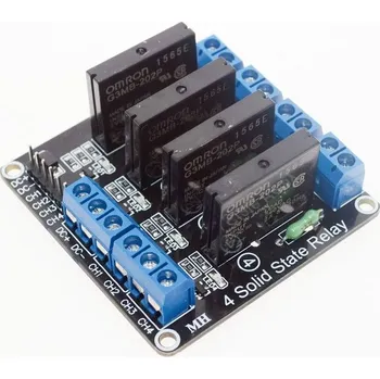Síťový kabel Modul relé SSR 4x, napájení 12V, spouštění vysokou úrovní