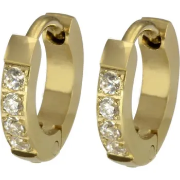 Náušnice Free Style Náušnice z chirurgické oceli se zirkony MESS26GD