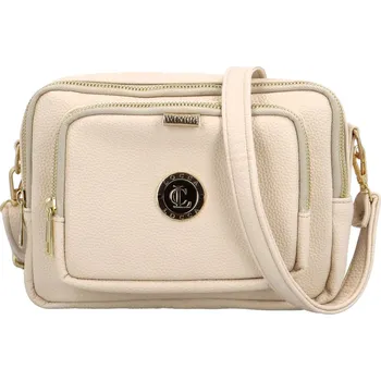 Kabelka Stylová dámská koženková crossbody kabelka Taiga, krémová