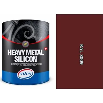 barva na kov Vitex Heavy Metal Silikon - Alkydová Barva Na Kov Ral 3009 Oxodovaná Červená 2,25L