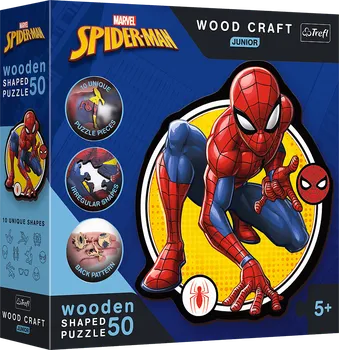 Puzzle Trefl Wood Craft Junior Spiderman: síla 50 dílků