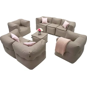 Zahradní sestava Textilní modulová sestava MODULTEX pro 7 osob (cappuccino)