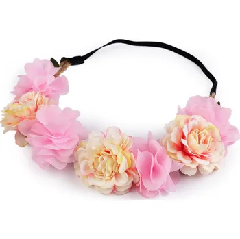 Ozdoba do vlasů Pružná čelenka do vlasů s květy