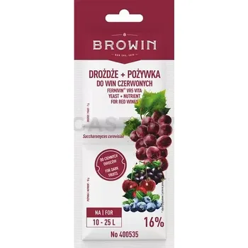Kvasnice se živinami pro červená vína, 17 g | BROWIN, 400535