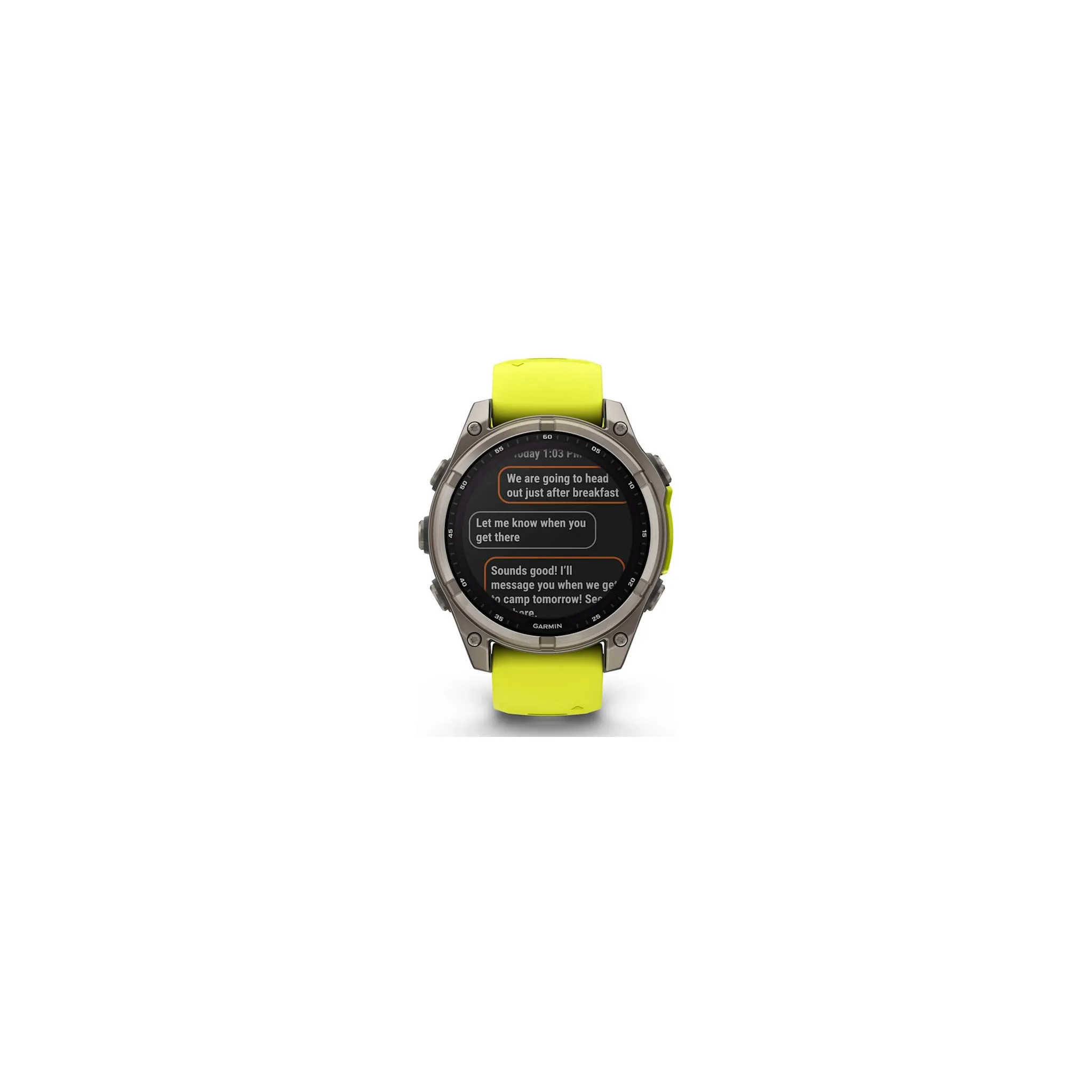 Fotografie 3 - Chytré hodinky Garmin fēnix 8 51 mm Solar Sapphire Titanium Amp Yellow/Graphite Silicone Band
