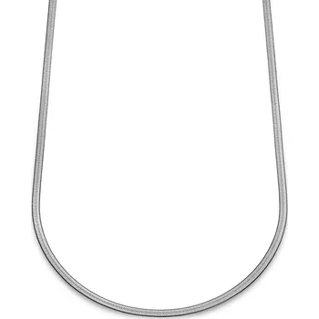 Náhrdelník Essentials | 4mm plochý řetízek hádek stříbrné barvy - Lucleon