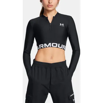 Dámské tričko Under Armour HeatGear Rib 1/4 Zip LS 1388692-001 Černá LG