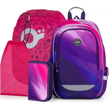 Školní batoh Růžová vlna Topgal CODA 24007 SET LARGE