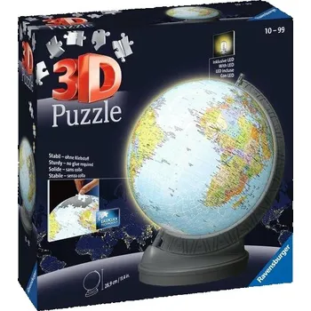 3D puzzle Ravensburger Puzzle-Ball Svítící globus 540 dílků