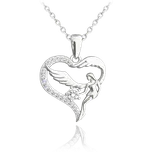 1872 MINET Stříbrný náhrdelník ANDĚL se zirkonem Délka: 45