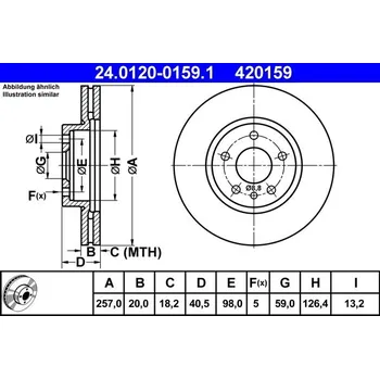 Brzdový kotouč Brzdový kotouč ATE 24.0120-0159.1