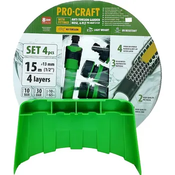 Zahradní hadice Procraft Černo-žlutá zahradní hadicí Procraft PR-4KAT1315F | PR-4KAT1315F