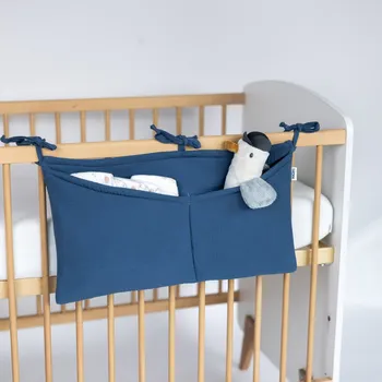 Příslušenství pro dětskou postel a kolébku Tulimese Kapsář mušelínový indigo