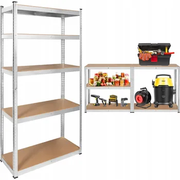 Dílenský regál Kovový skladový regál Rebel 180 x 90 x 40 cm, nosnost 150 kg na polici