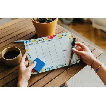 Kalendář ePiPí Nekonečný magnetický týdenní plánovač - Květy