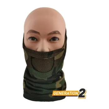 Sportovní střelba Cygnus ochranná maska Face Warrior, Gen2 - Woodland